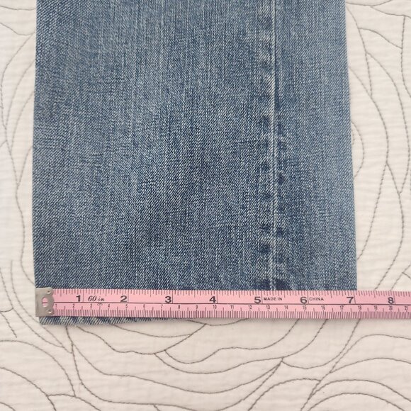 Unisex Slim Fit Blue Jeans w/ Minor Fading - Picture 6 of 10